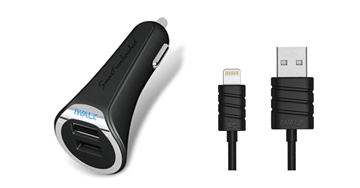 מטען רכב מאושר 3.4A Apple לבן