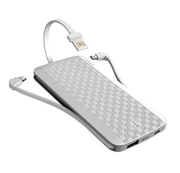 סוללה ניידת 8,000mAh כסף