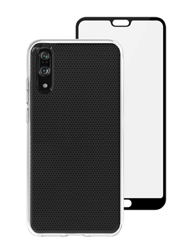 סט כיסוי שקוף ומגן מסך Skech ל-Huawei P20