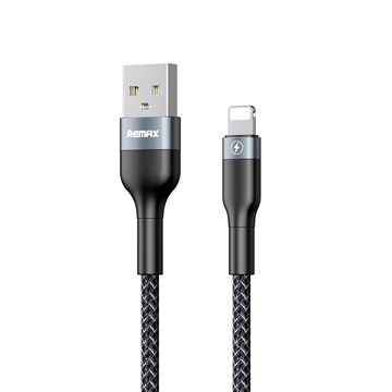 כבל-remax-טעינה-usb-lightning-אורך-1m-שחור