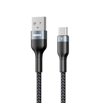 כבל REMAX טעינה USB-Type C אורך 1m שחור