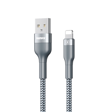 כבל REMAX טעינה USB-Lightning אורך 1m צבע כסוף
