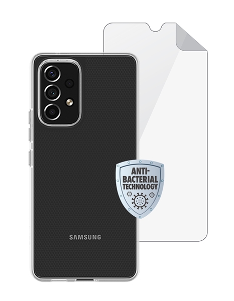 סט כיסוי ומגן מסך Galaxy A53 דגם MATRIX שקוף