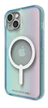 כיסוי GEAR4 ל  iPhone 14 דגם Milan Snap שקוף קשת בענן